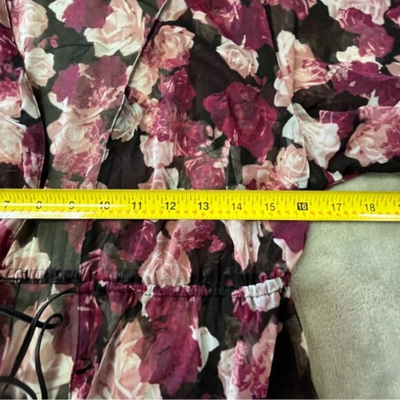 La Senza Sheer Roses Kimono Robe Dressing Gown Cover Up - Picture 10 of 11